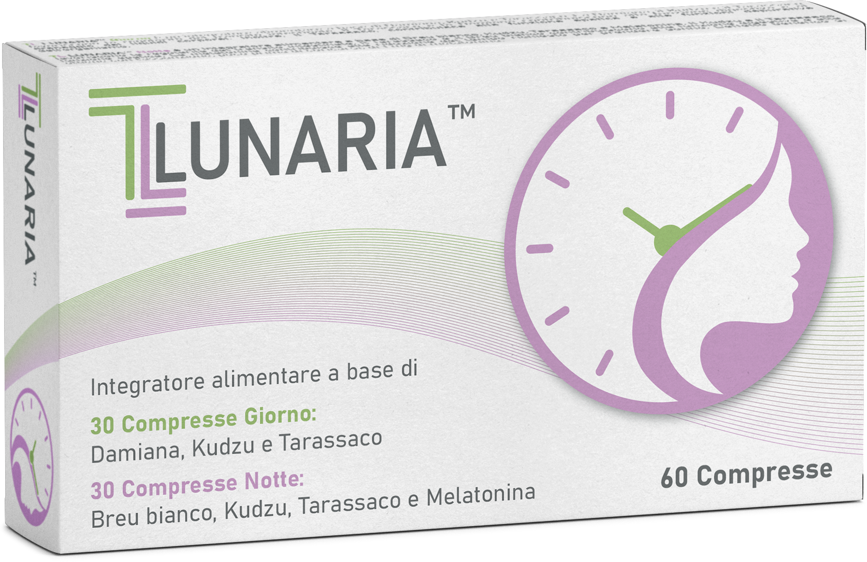 Scatola dell'integratore TL Lunaria da 60 compresse pronta per l'acquisto.